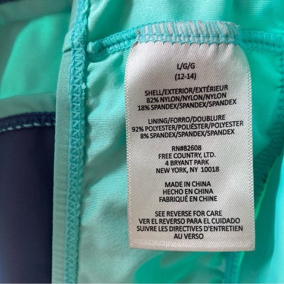 Free Country Women's Swimming Shorts Large Blue Sun Protection Blue Summer - Picture 12 of 12